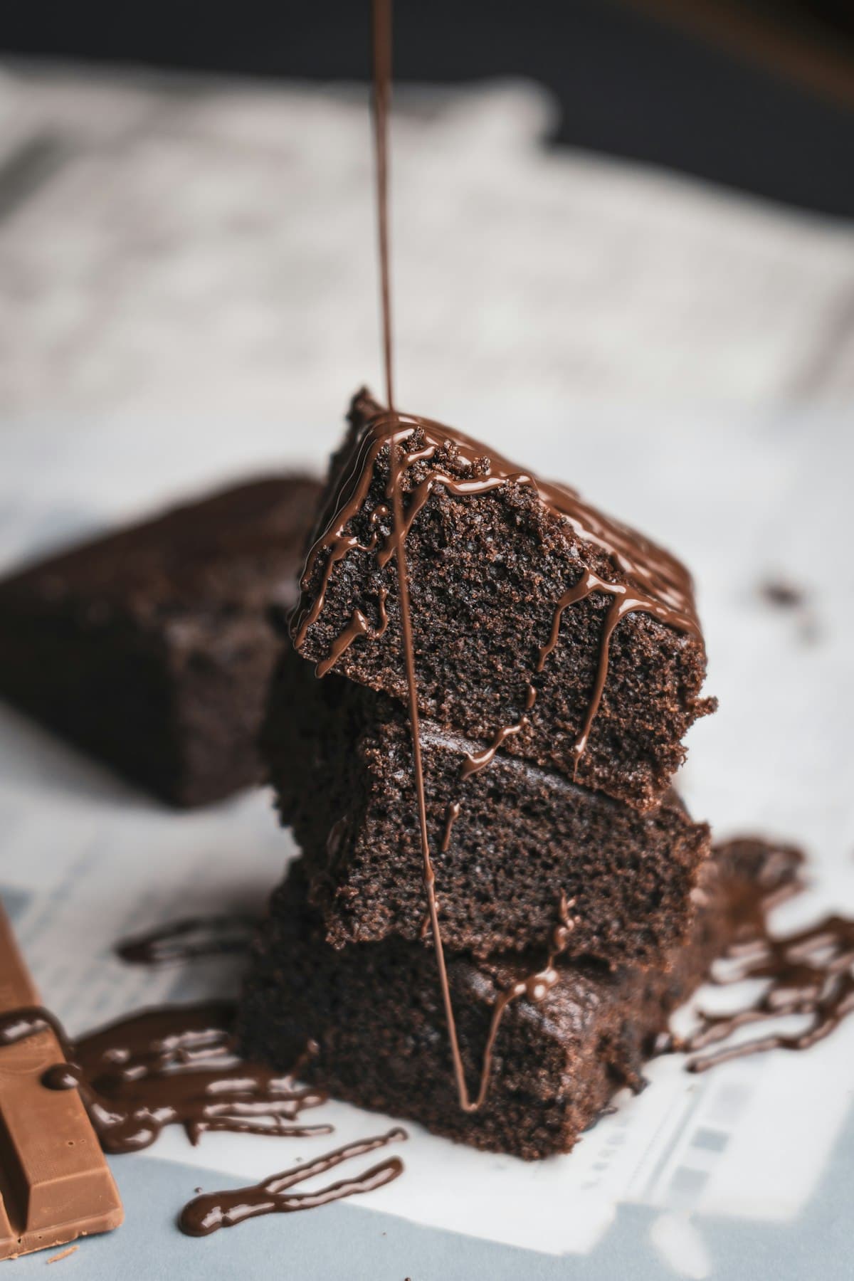 Rich chocolate tart with glossy ganache